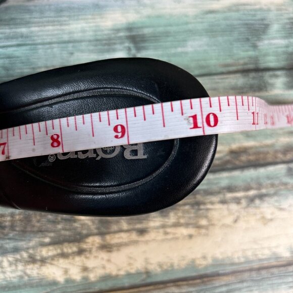 Born Womens Size 9M Slingback Sandals Black Leather Wedge Heel Open Toe Buckle - Picture 8 of 11